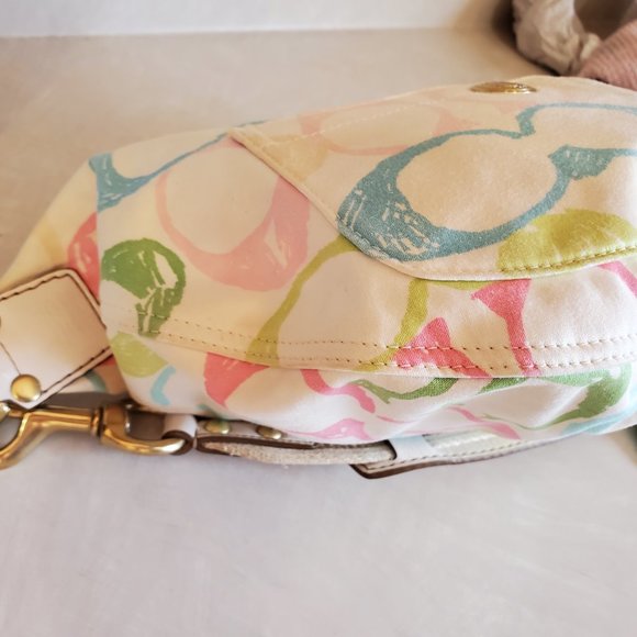 Coach Scribble Mulit-Colored Hobo Bag Handbag Purse - Picture 9 of 12